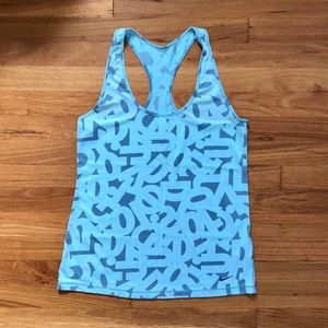 Nike Dri-Fit Just Do It blue tank size small